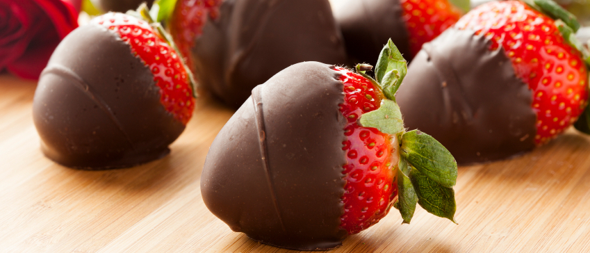 Raw Strawberry Covered Chocolate
